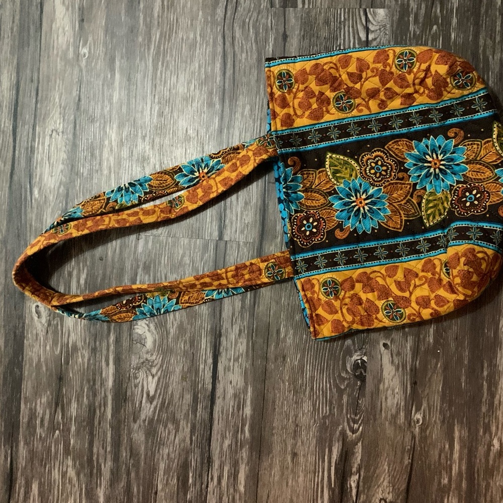 Beautiful quilted hippie both her bright colors